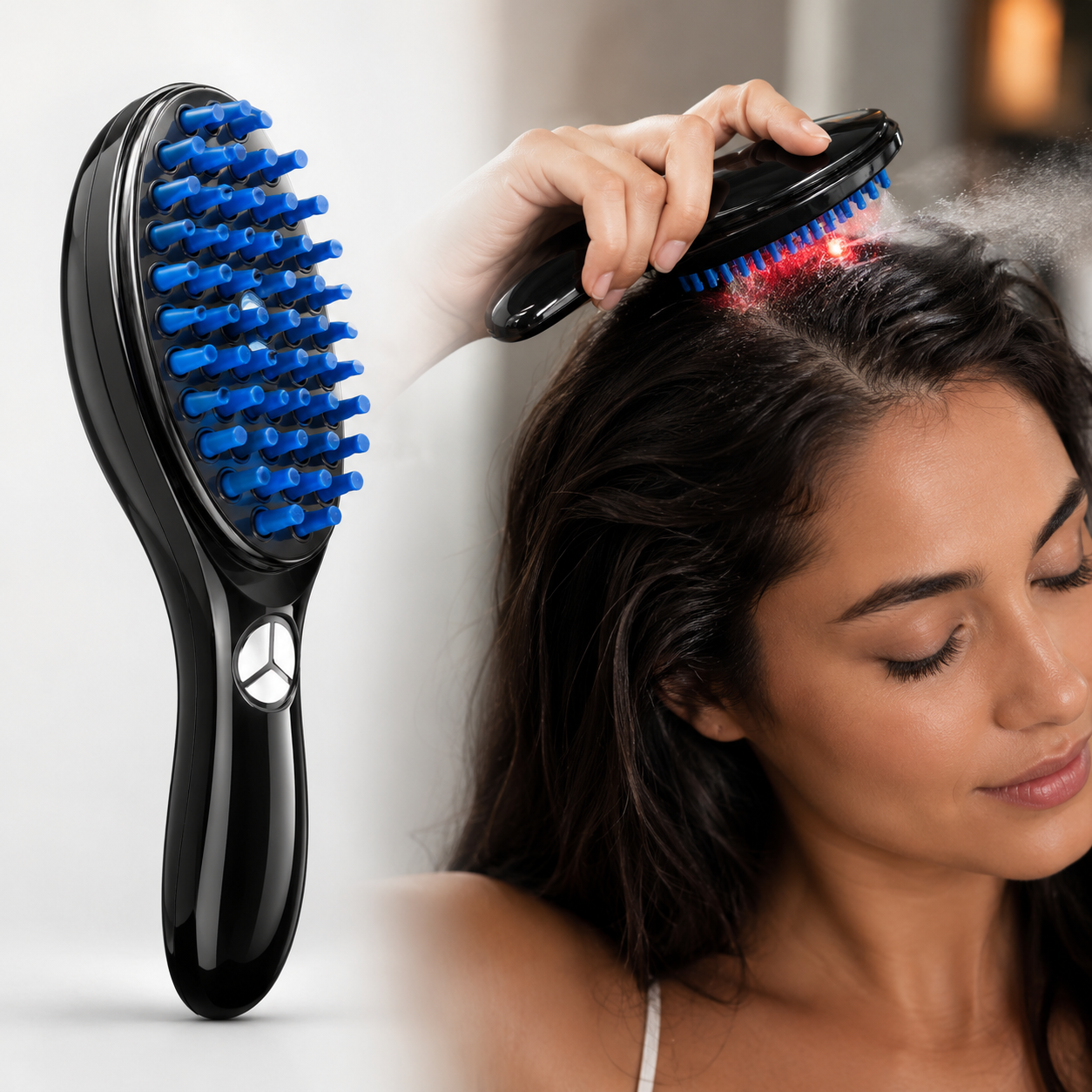 LumiScalp™ Pro - Frente com cerdas azuis
